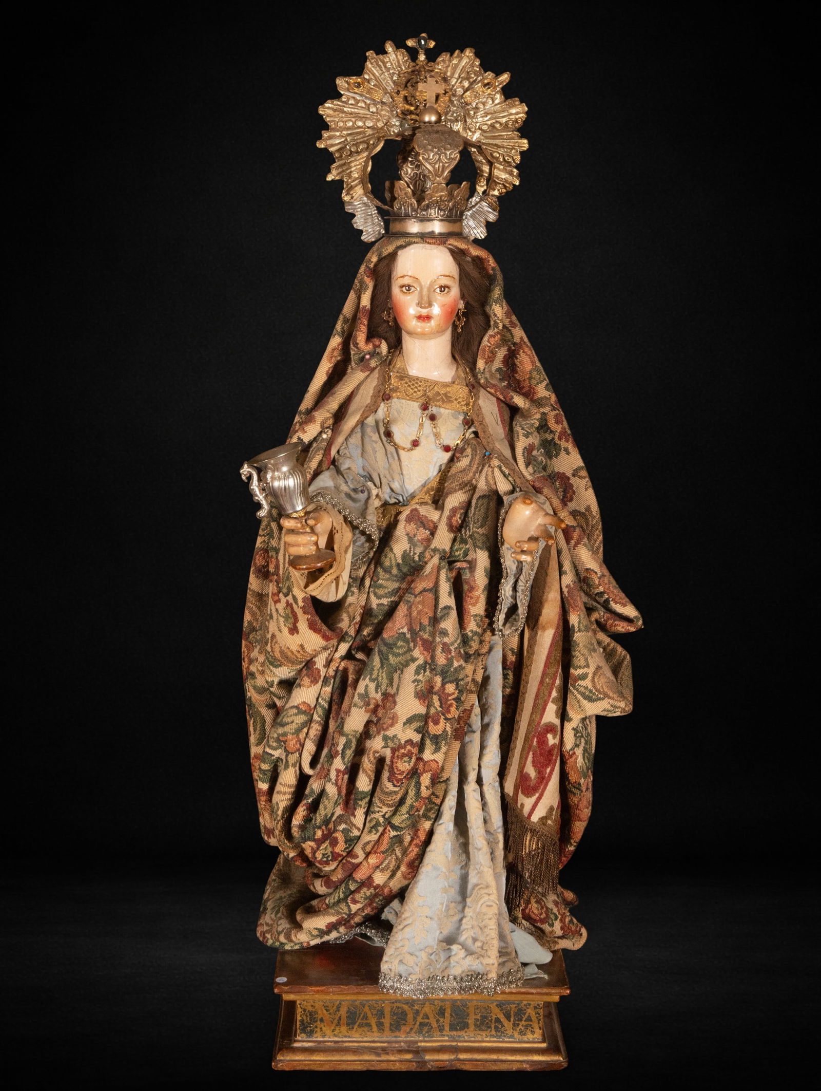 Magdalena in colonial dress from Lima. Lima school. 17th century. (1 of 8)