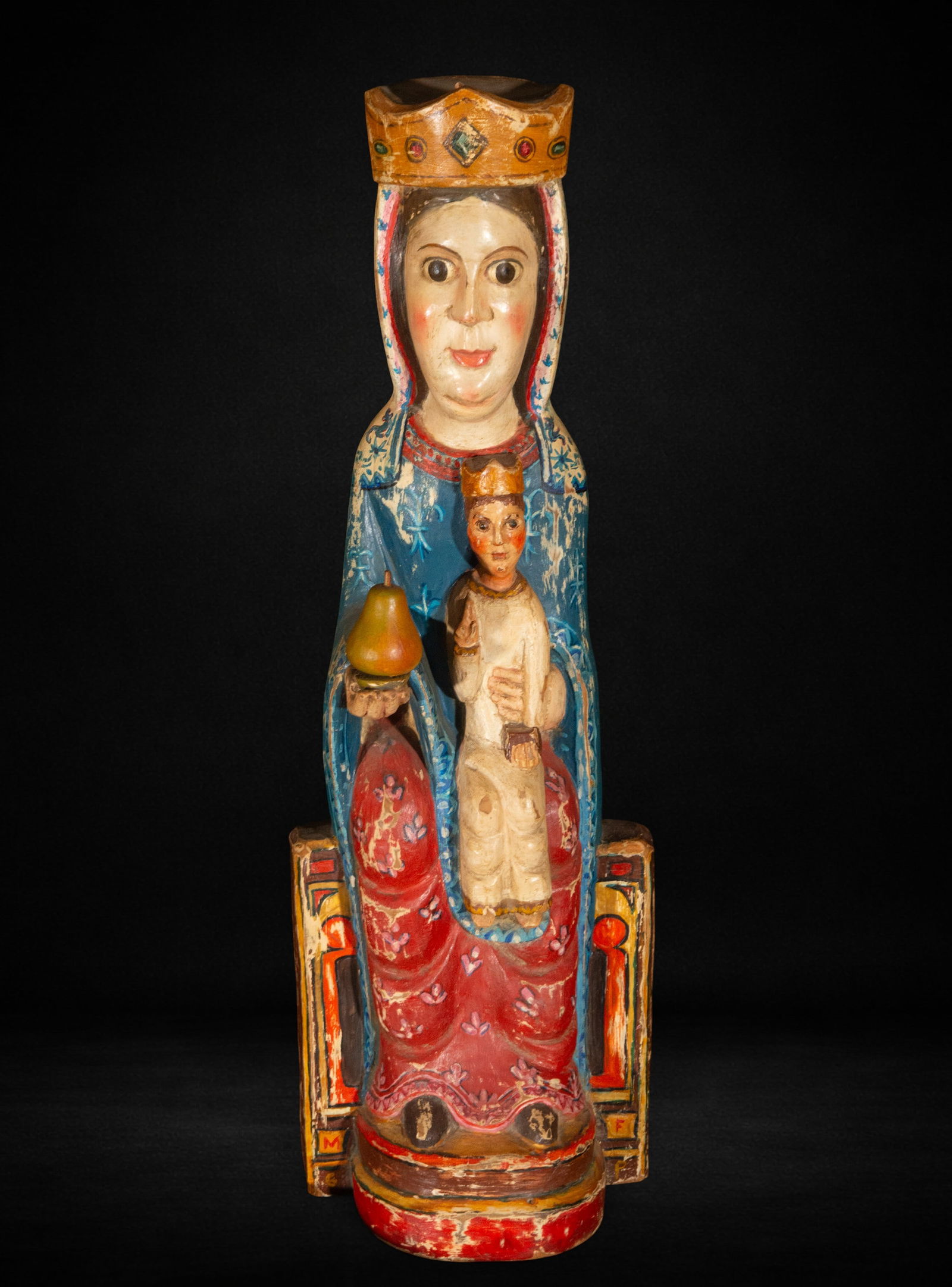 Seated Virgin with Child, Neo-Romanesque, 20th Century (1 of 6)