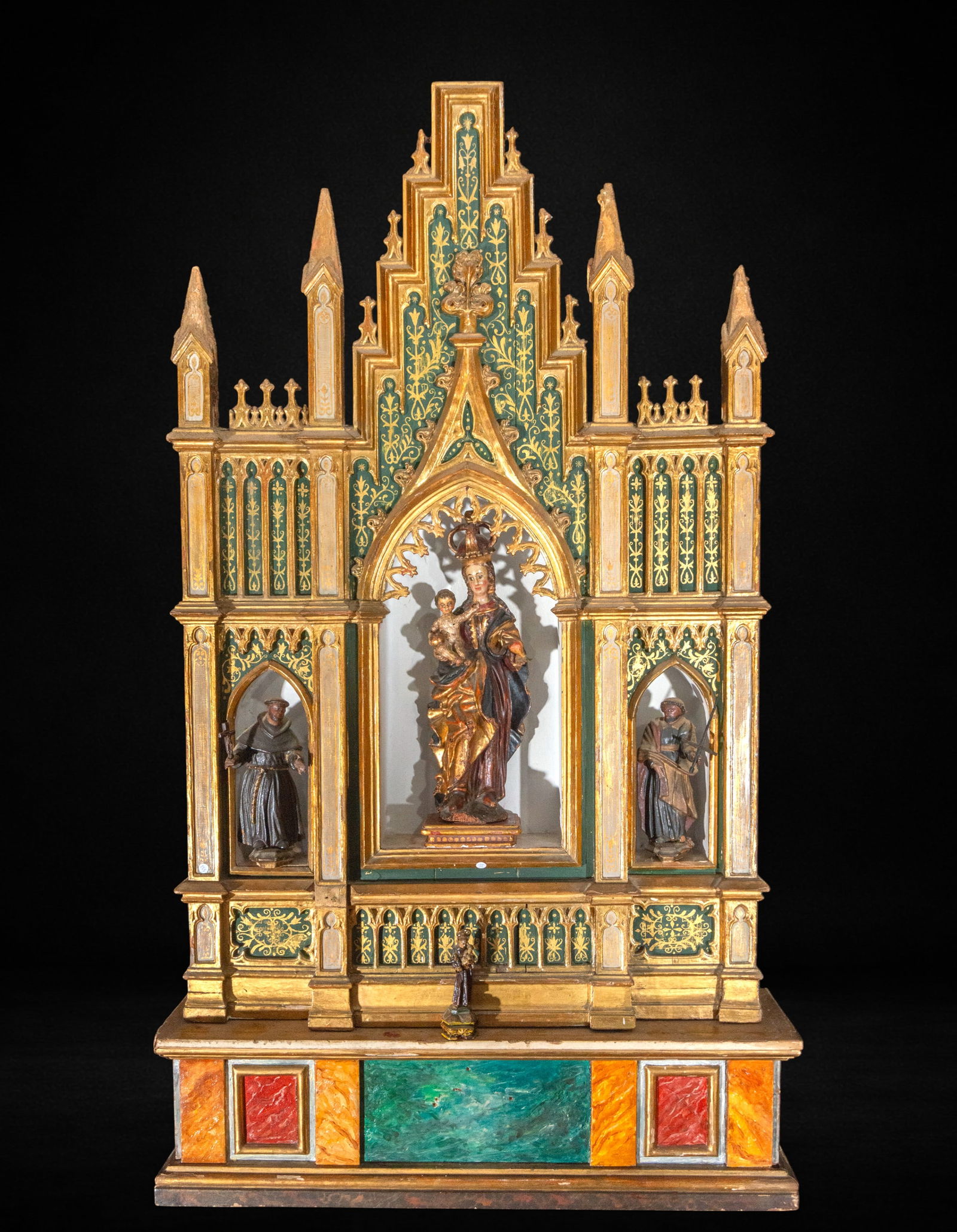 Altarpiece with Virgin of Battle, Saint Francis and Saint Paul, 20th Century (1 of 9)