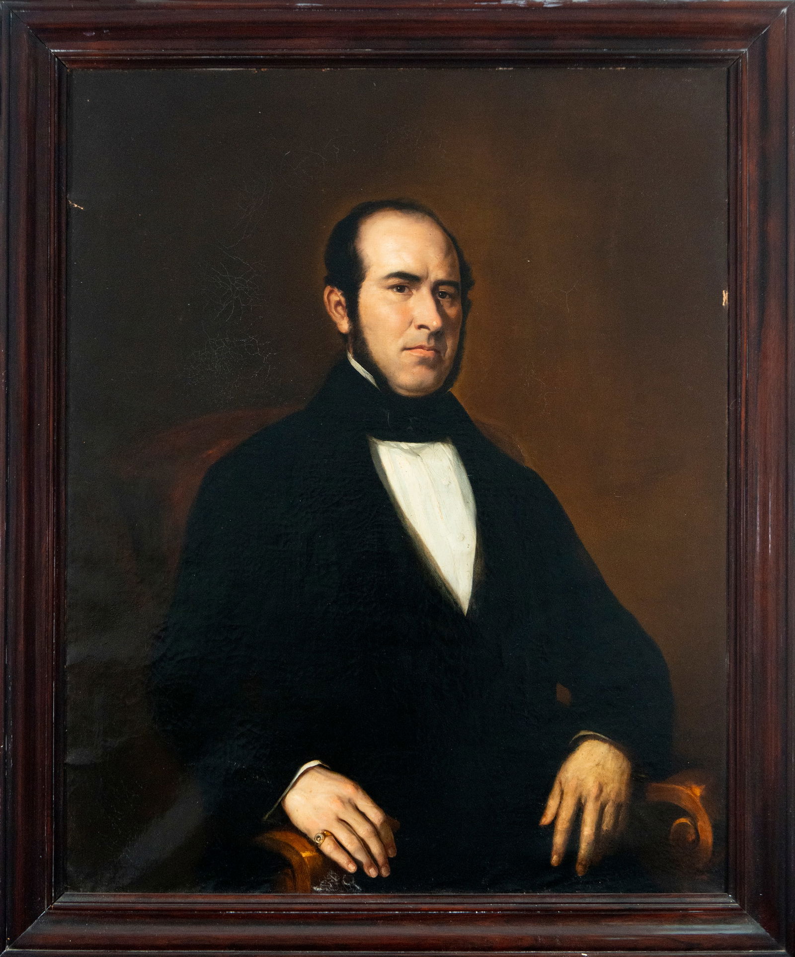 Oil paintings on canvas, portraits of gentlemen, 19th century (1 of 5)