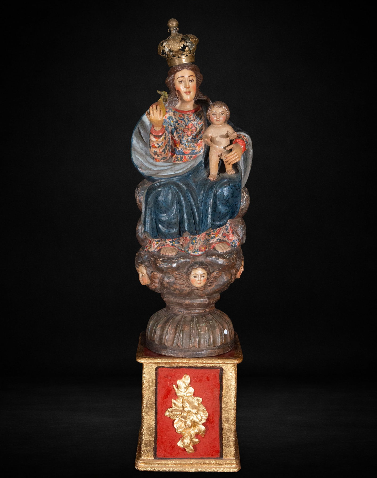 Virgin and Child, 18th Century Colonial School: Virgin and Child, 18th Century Colonial School, measures 93 cm x 25 cm x 22 cm