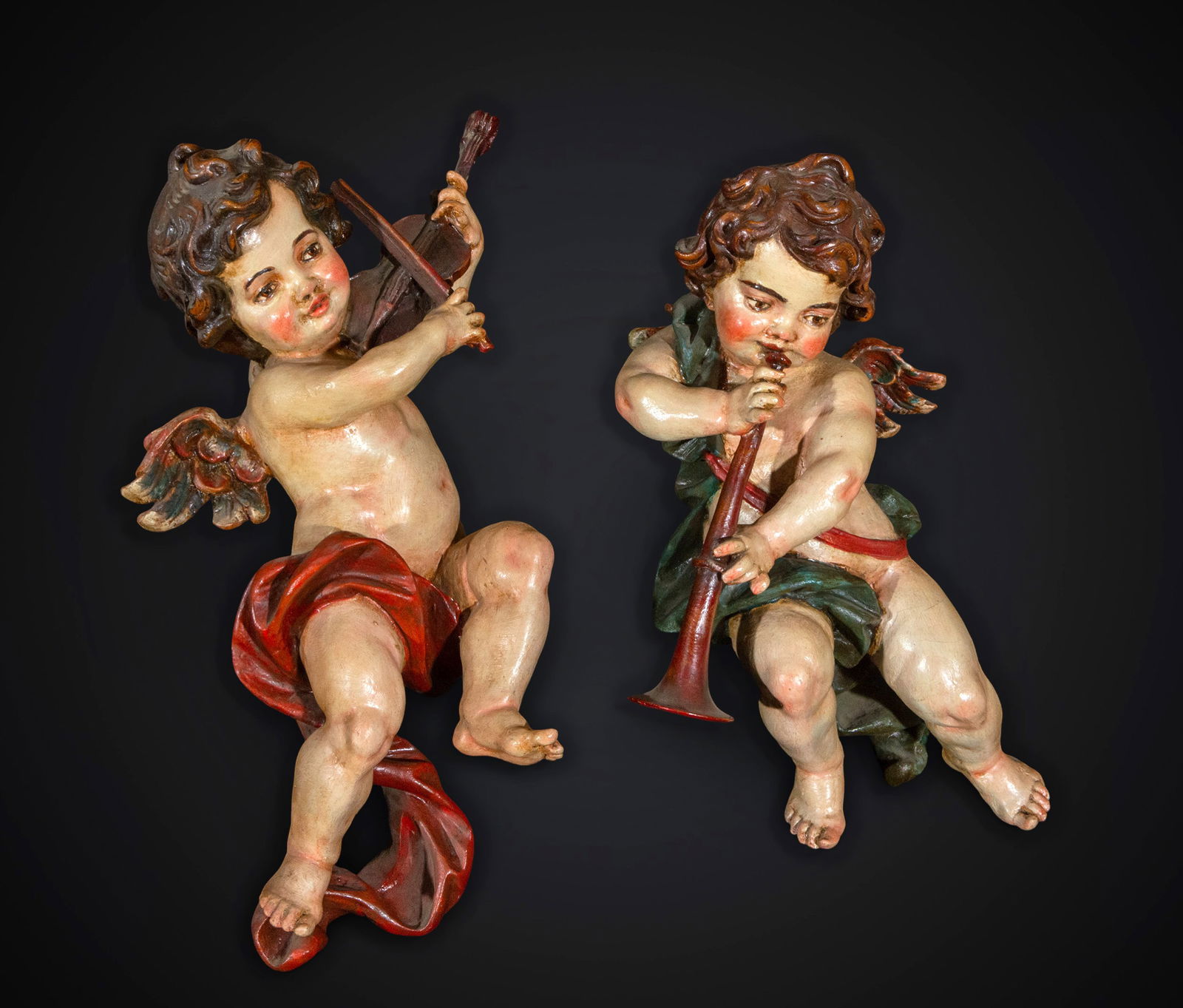 Pair of musical angels from the first half of the 20th century (1 of 6)