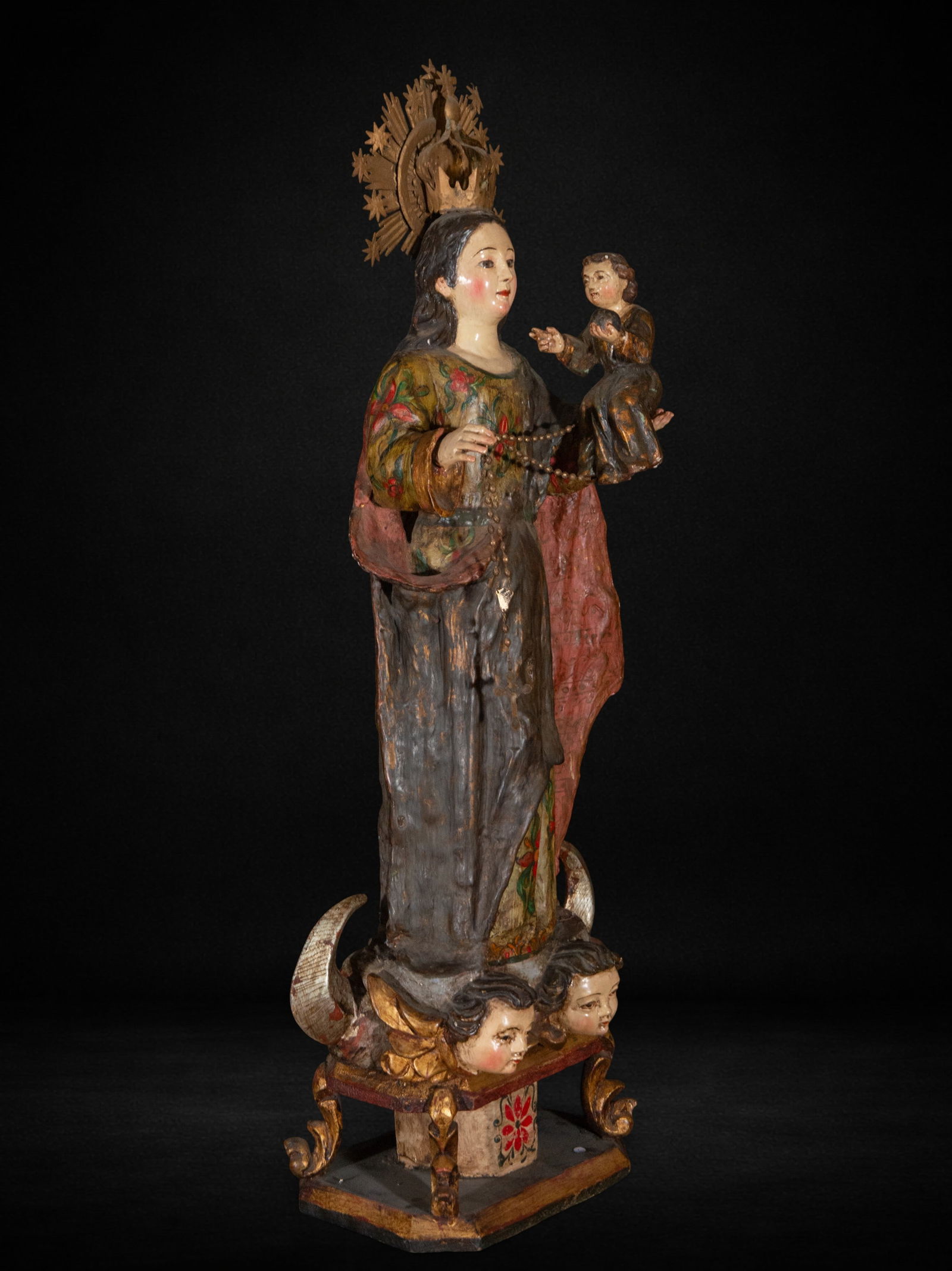 18th Century Colonial Peruvian Sculpture of the Virgin and Child (1 of 5)
