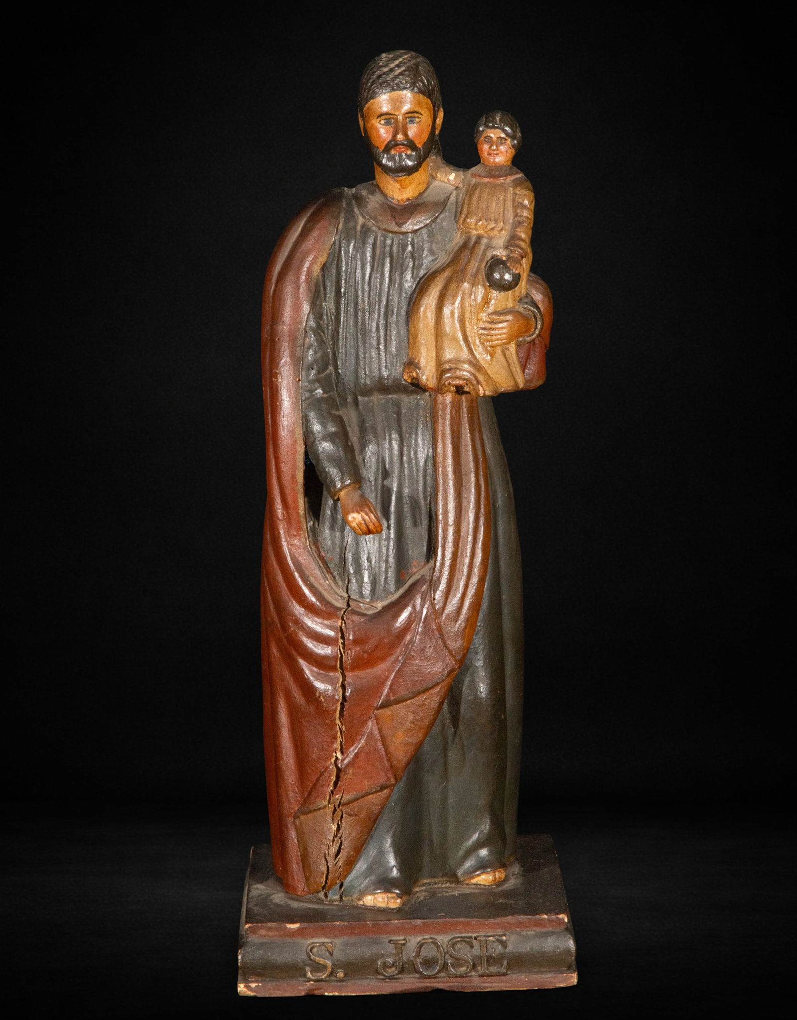 Saint Joseph with Children, 18th-19th Century Colonial School (1 of 6)