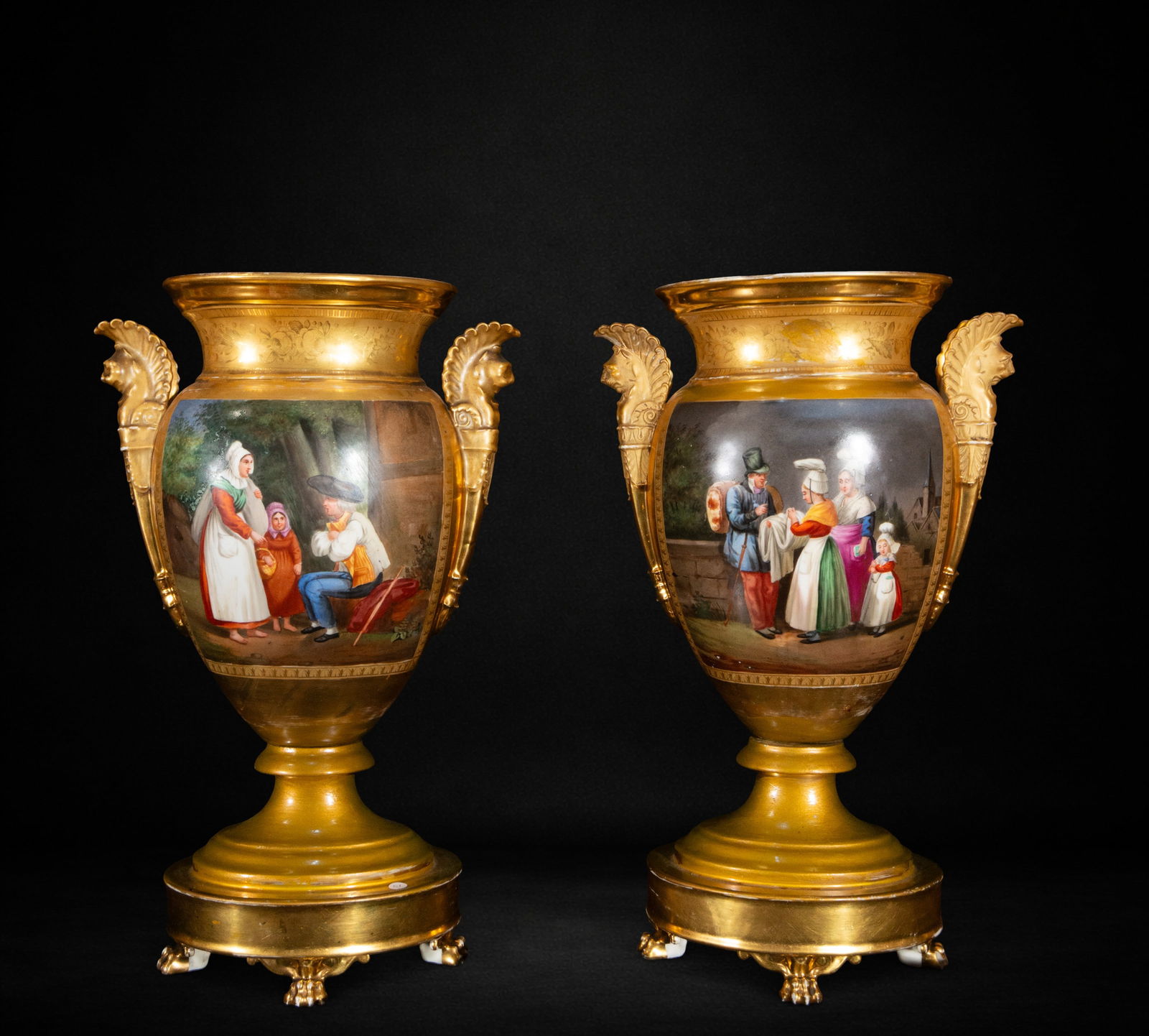 Pair of 19th Century Porcelain Vases (1 of 4)