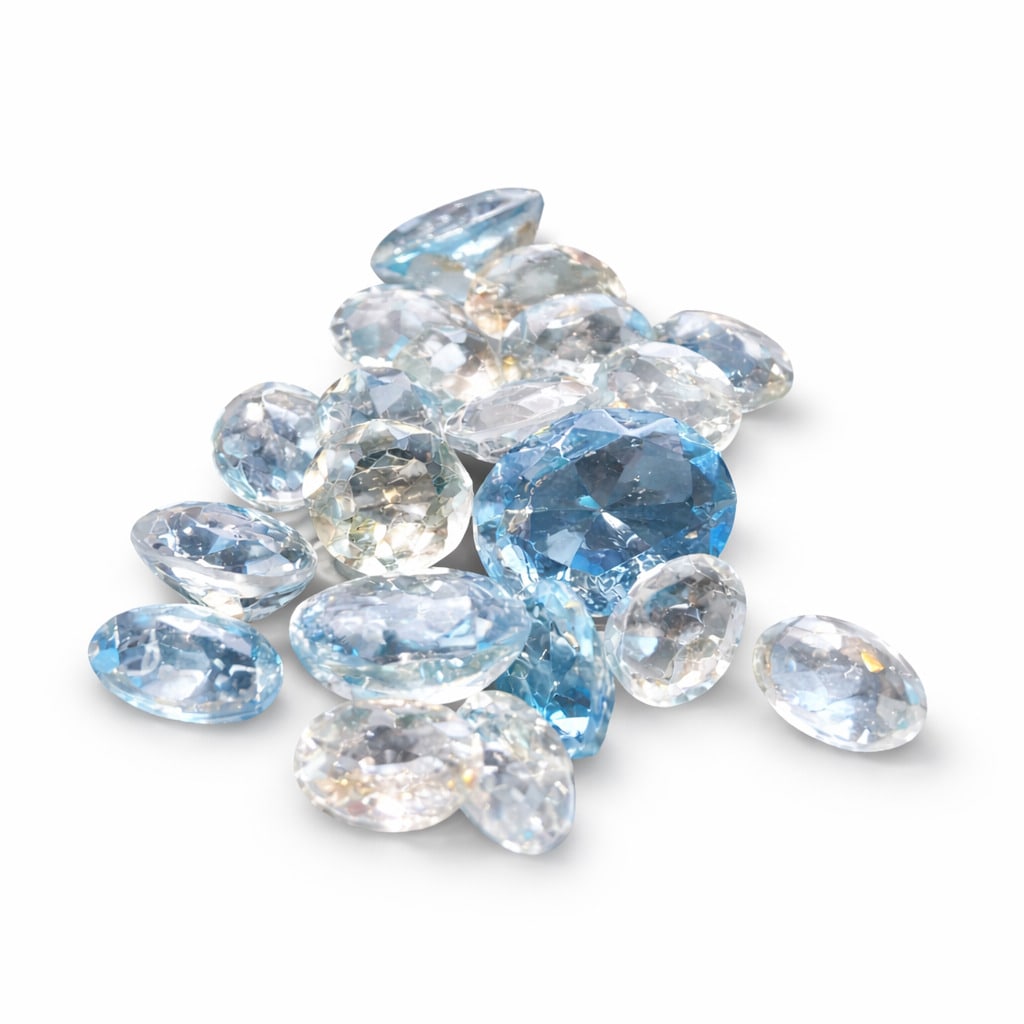 LOT OF 33.10 CT OF BRAZILIAN AQUAMARINS: CUT STONES, 33.10 CT IN TOTAL. PROVENANCE: STOCK OF A RETIRED JEWELER.