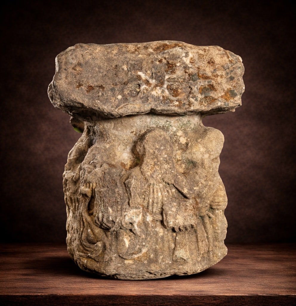 Large and Exceptional Romanesque Capital - Romanesque Art (11th - 12th Century) (1 of 6)