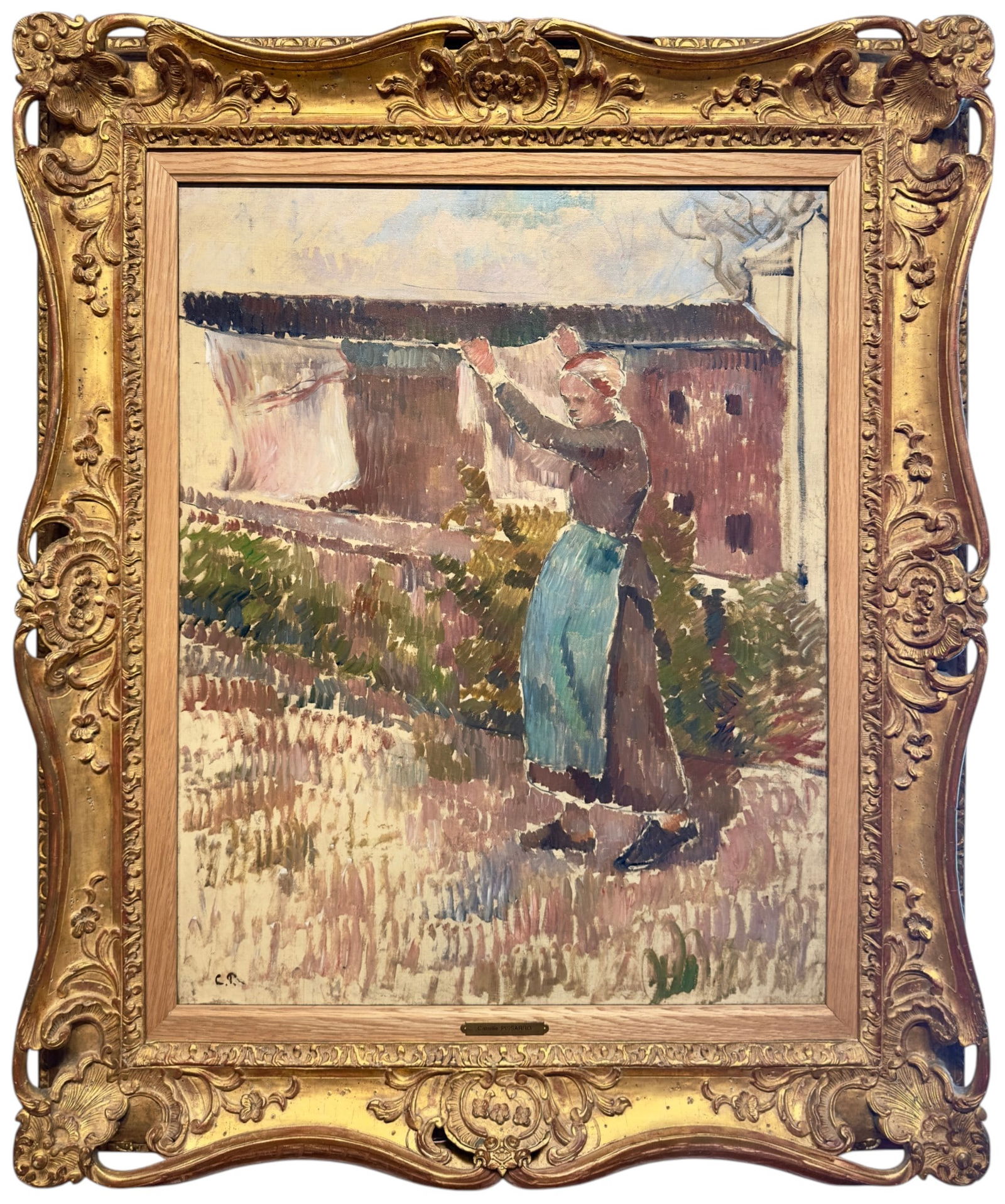 CAMILLE PISSARRO (Charlotte-Amélie, 1830 – Paris, 1903) - Portrait of the artist Ludovic Piette (1 of 2)