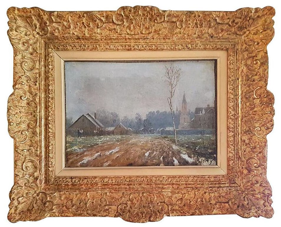 ALFRED SISLEY (Paris, 1839 – Moret-sur-Loing, 1899) Attributed - Winter Landscape (1 of 1)