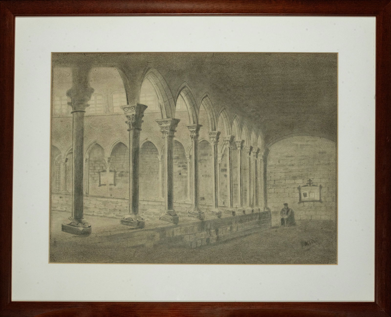 Interior of a Gothic cloister, possibly Poblet (1 of 5)