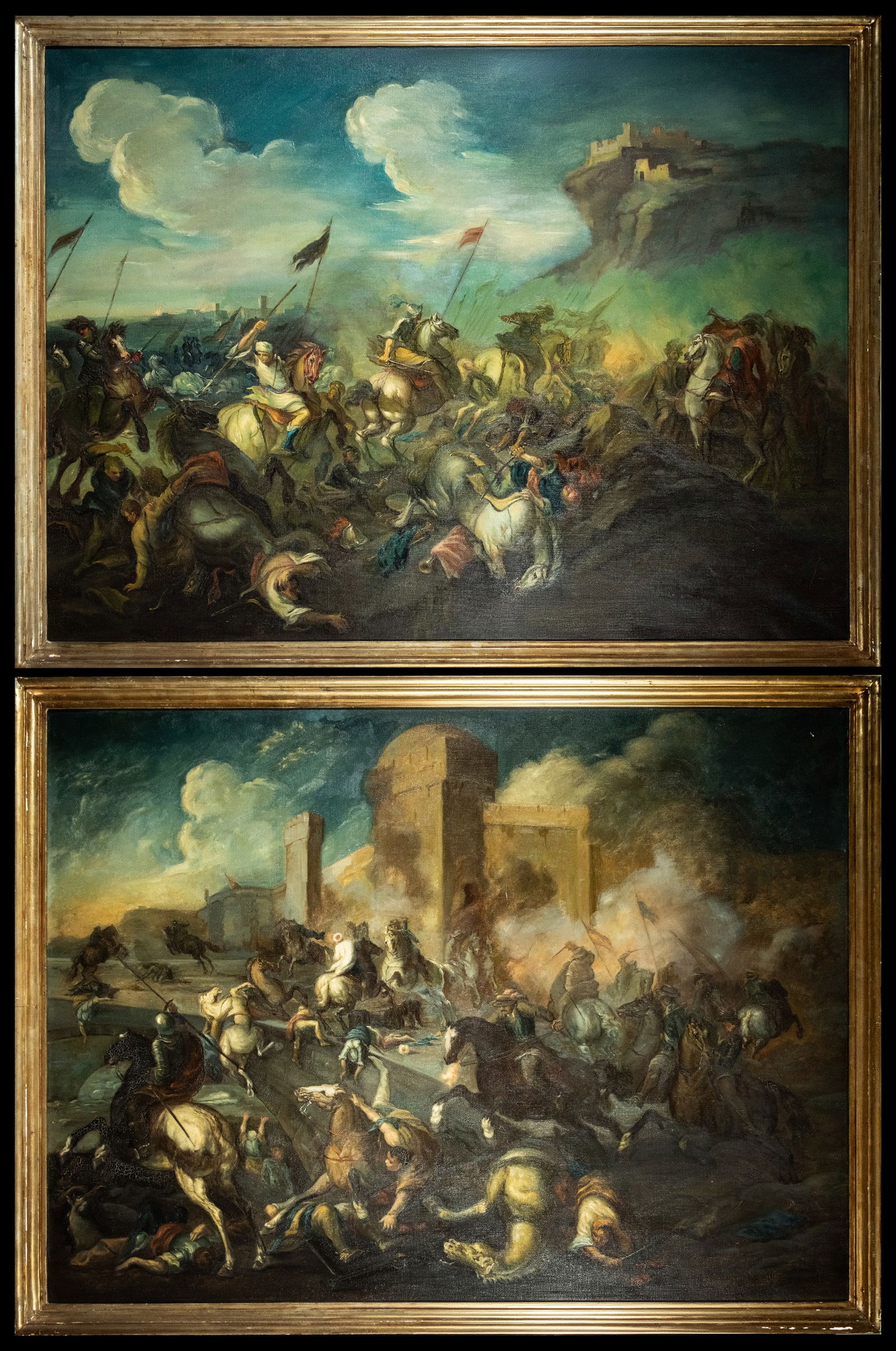 Monumental Pair of Battles of Vienna and Rocroi, French school of the 19th century (1 of 12)