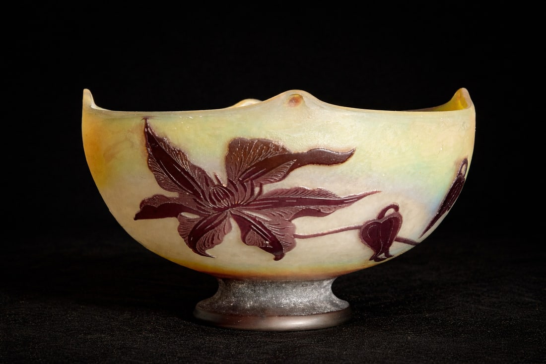 Exceptional Galle Art Nouveau Centerpiece Fruit Bowl circa 1900-1920 (1 of 6)