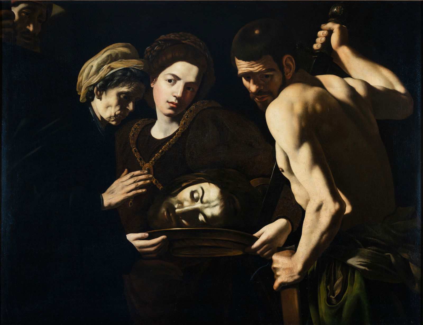 GIOVANNI BATTISTA CARACCIOLO, called BATTISTELLO CARACCIOLO (Naples, 1578 – 1635) - Salome with (1 of 3)