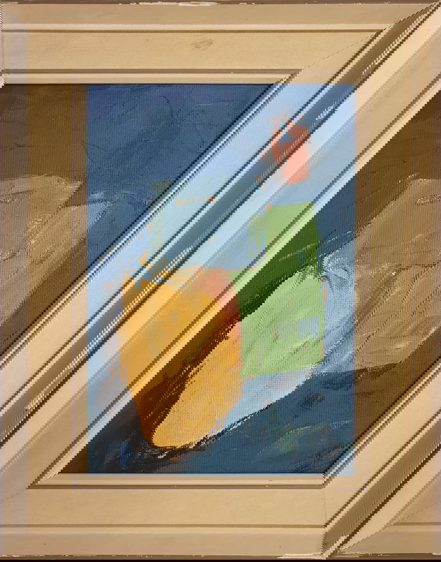 Expressionist oil painting Art Deco period, on tablex, signed: Dimensions: 30 x 20cm. Framed dimensions: 38 x 28cm