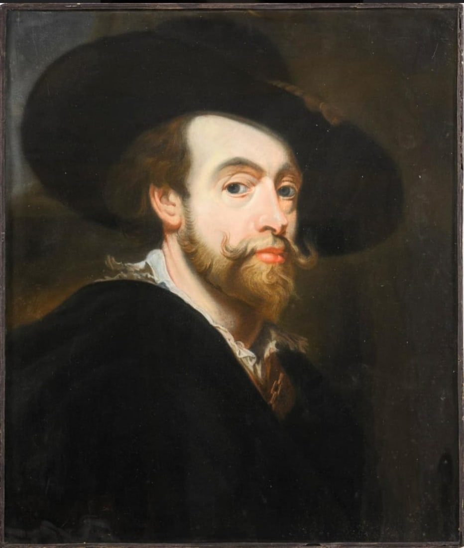 Portrait of Rubens on pastel, 19th century: Measurements: 61 x 51 cm