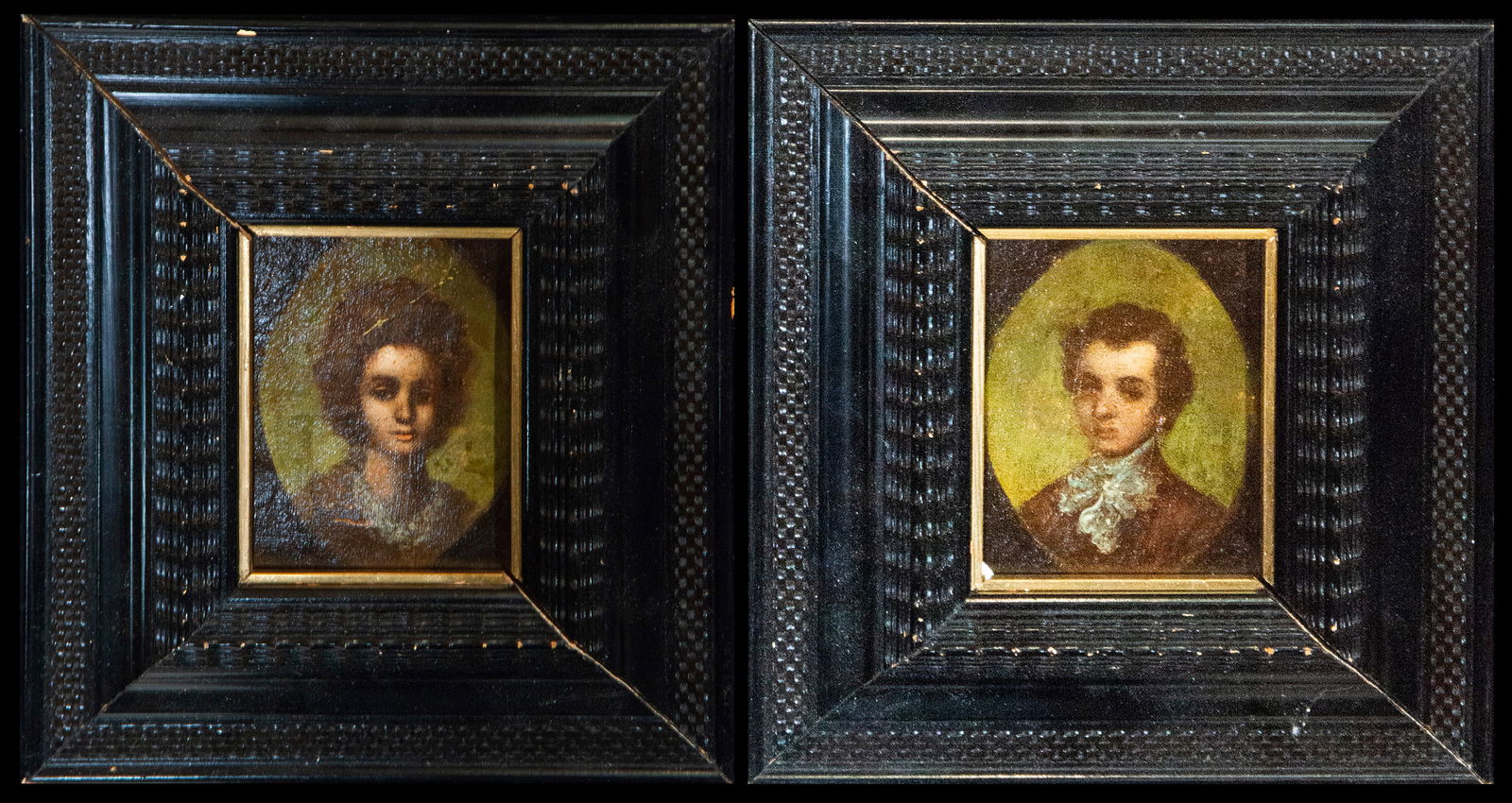 Pair of Spanish or Italian neoclassical portraits, 18th century (1 of 6)