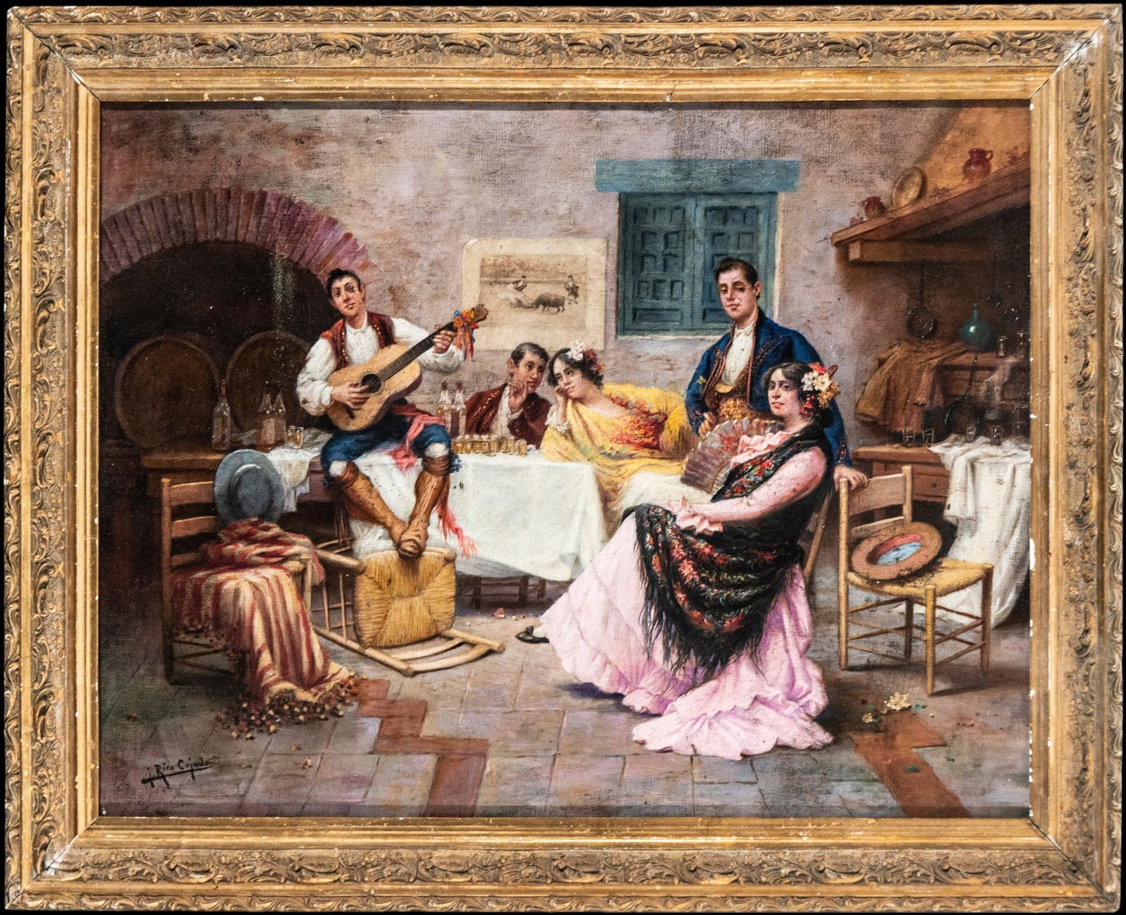 José Rico Cejudo (Seville, March 27, 1864-Seville, 1939) 19th Century: Oil on canvas. Measurements: 61 x 46 cm; 71 x 56 cm with frame.