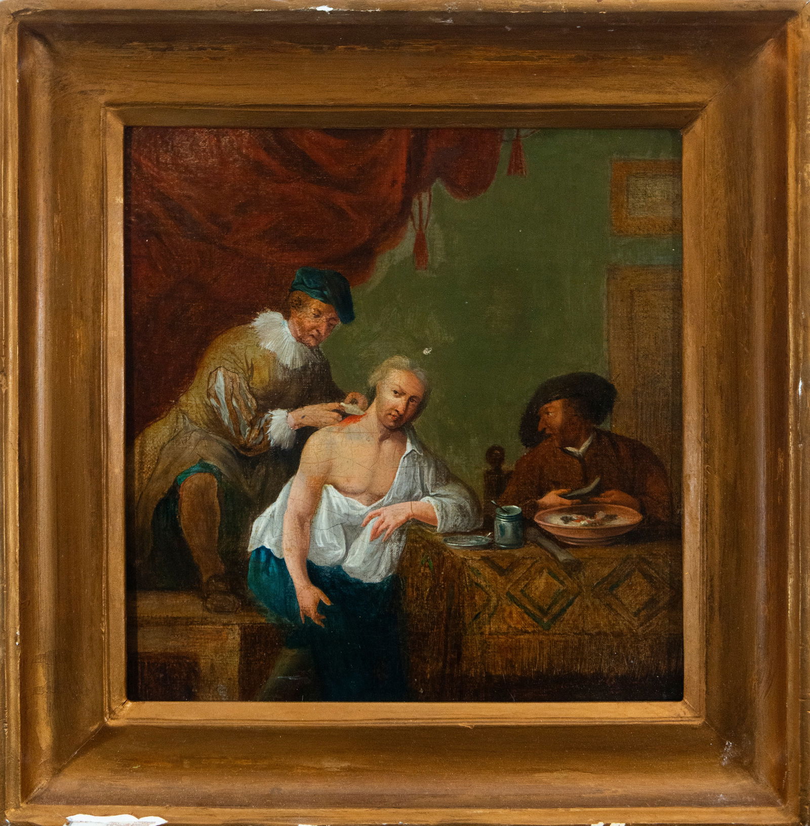 The Doctor Practicing Bloodletting, Flemish School - 17th-18th Century (1 of 5)