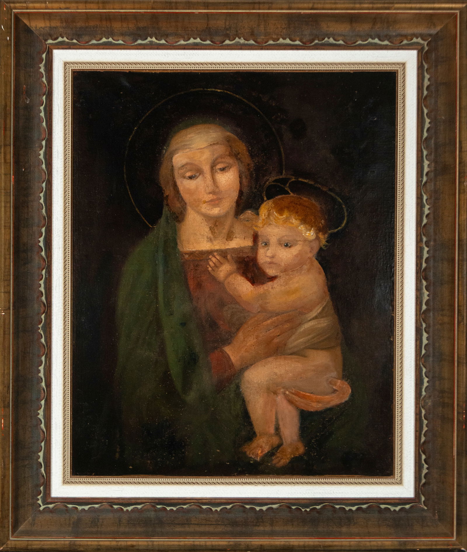 Virgin and Child, Popular School, 19th Century (1 of 6)