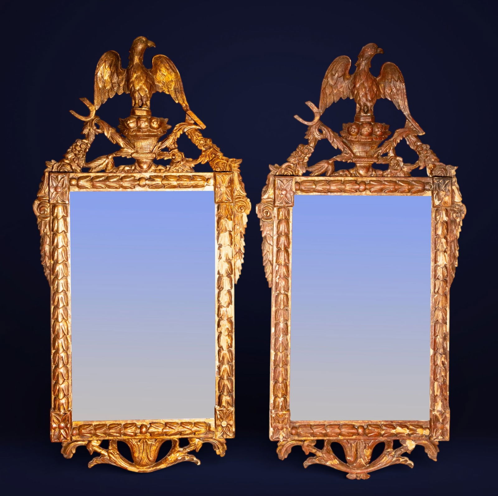 Pair of Italian neoclassical mirrors, circa 1800, Rome (1 of 3)