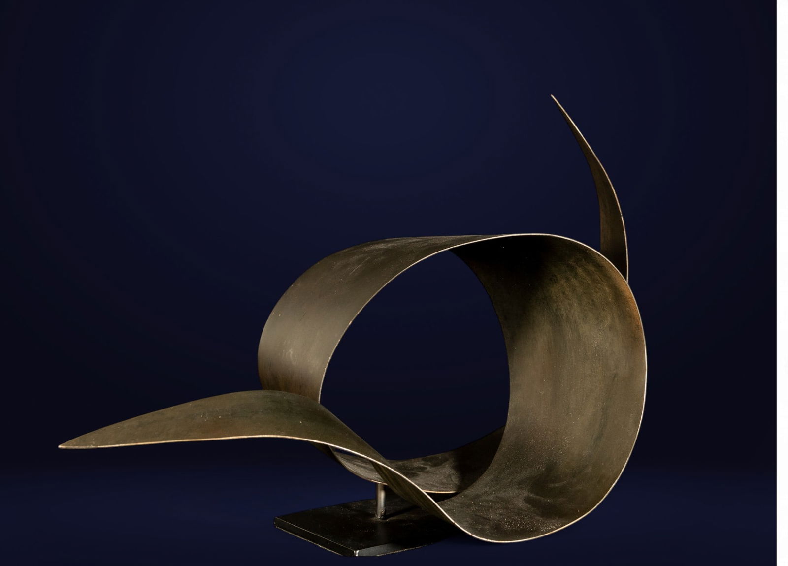 Large Iron and Bronze Sculpture "CURTIS JERE" original from the 70s (1 of 4)