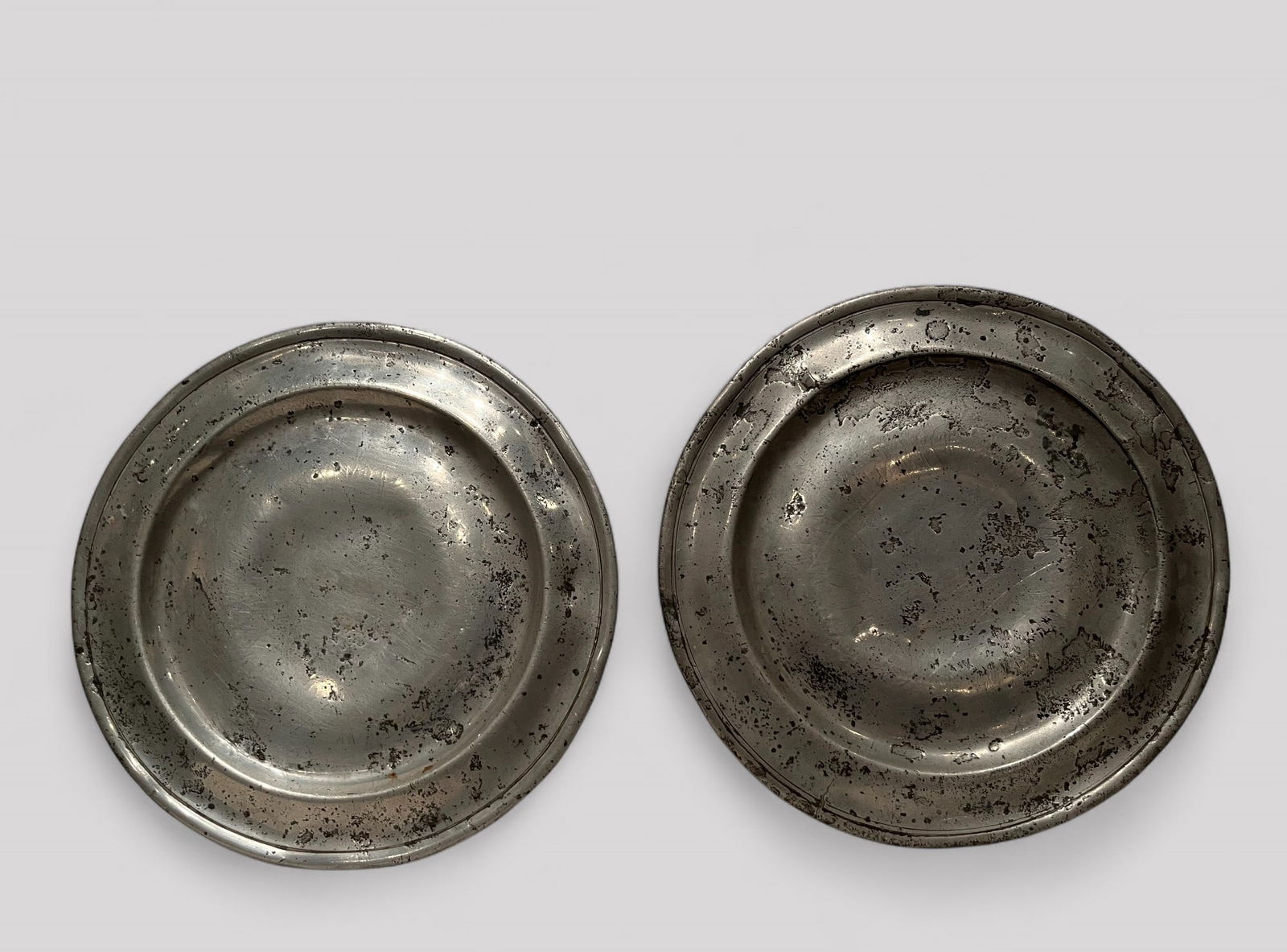 Pair of 18th Century Dutch Pewter Plates (1 of 4)