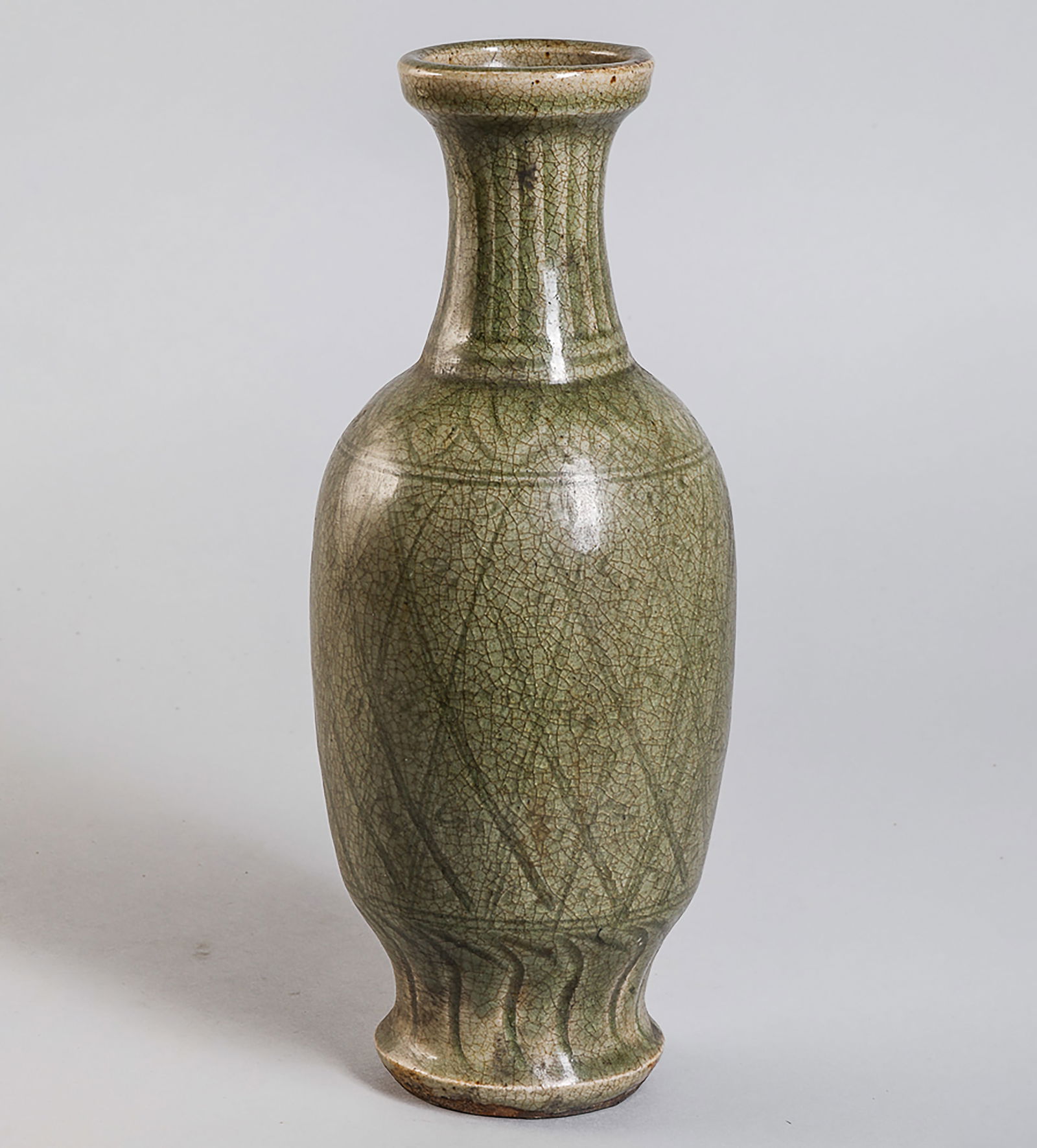 Rare Chinese Longquan porcelain baluster vase, Yuan Dynasty. 1271 to 1368 (1 of 10)