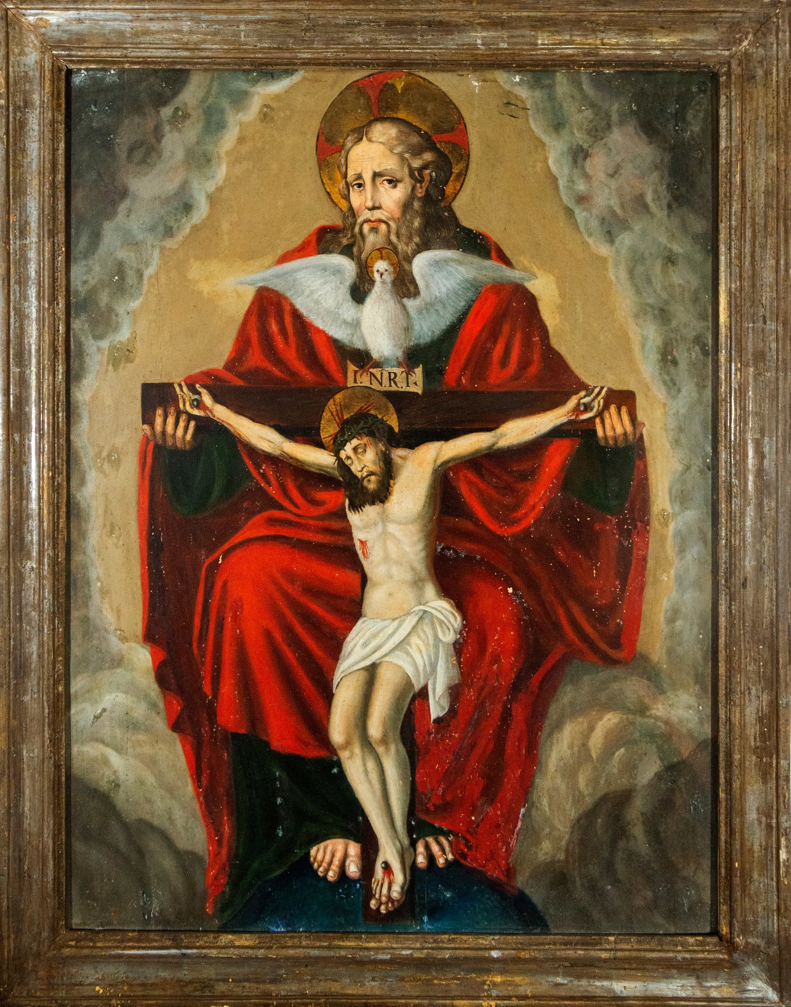 Style of the Master of San Leocadio (Reggio Emilia, September 10, 1447-Valencia, 1514): Oil on panel. Measures 99 x 68 cm (114 x 92 cm with frame). Possibly 17th century, back of the panel polished for mounting.