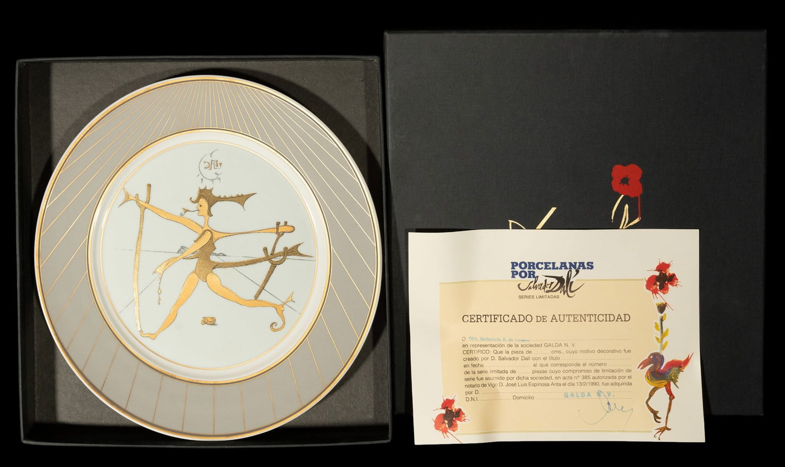Salvador Dalí plate, 20th century - With box and certificate: 25 cm