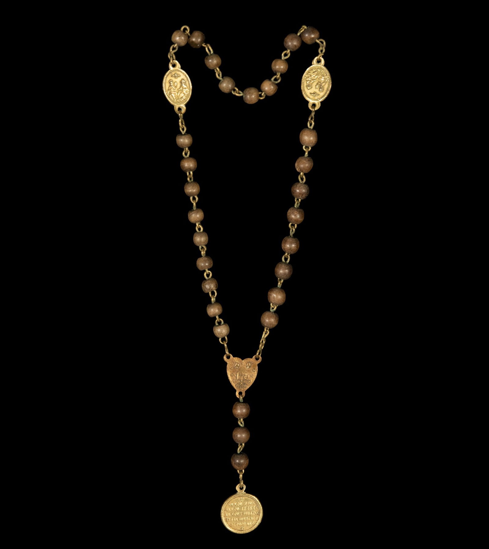 Silver rosary, 19th century: Silver
