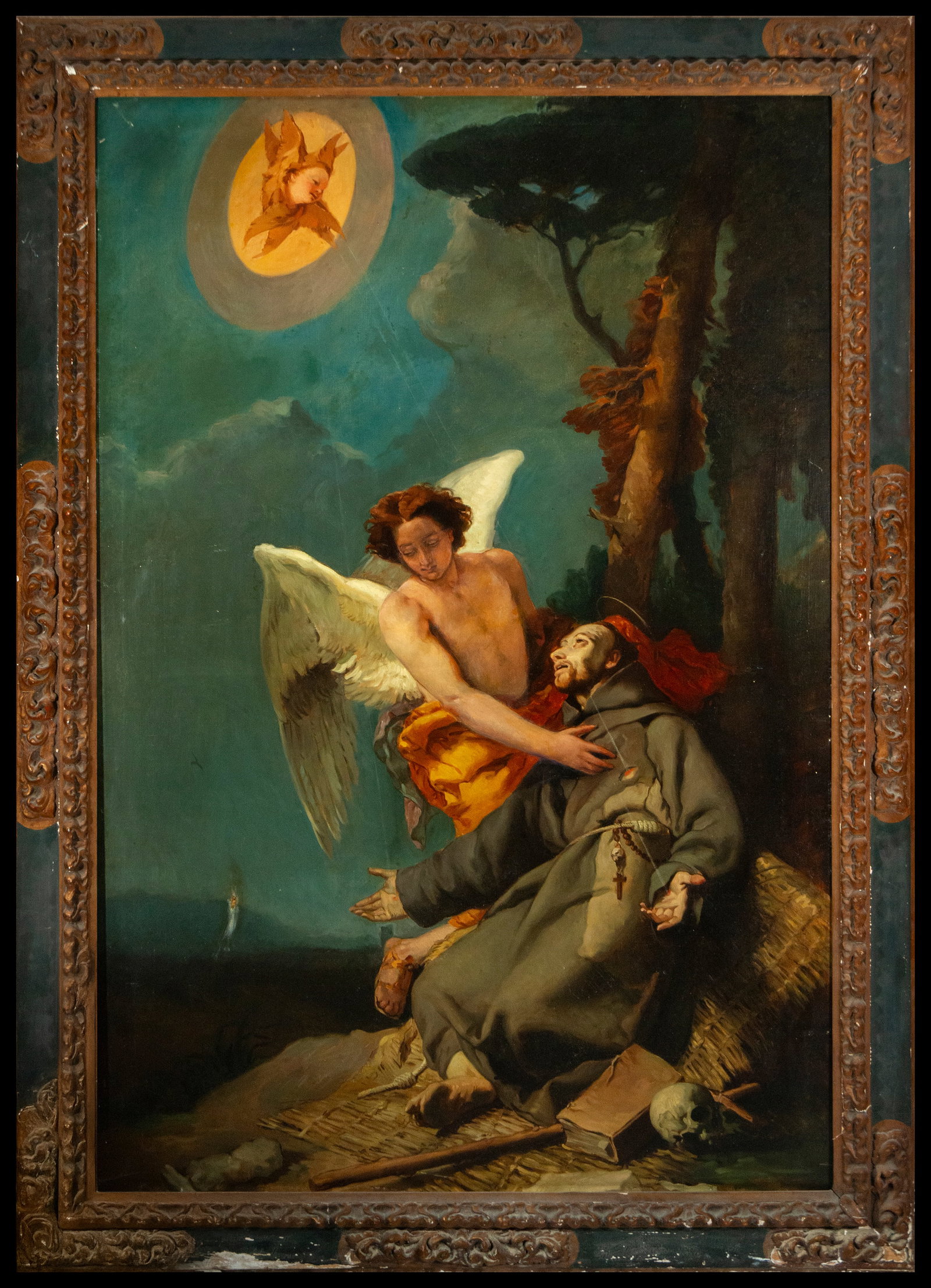Follower of GIOVANNI DOMENICO TIEPOLO (Venice, 1727 - 1804) - Stigmatization of Saint Francis: Oil on canvas. Measurements: 193 x 135 cm.