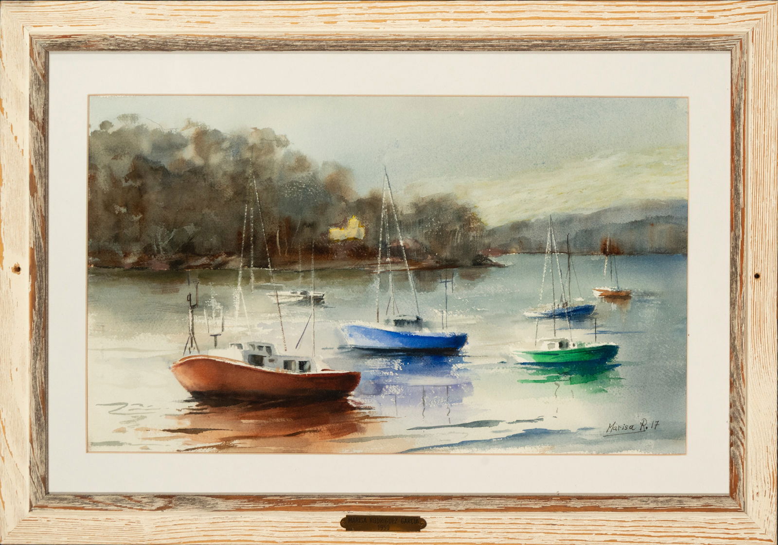 Marisa R. 20th Century, Marina Watercolor (1 of 4)