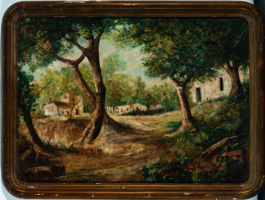 Country Landscape, José Montenegro, Jerez, 1912: Oil on canvas. Canvas measures 70 x 50 cm, framed measures: 78 x 58 cm