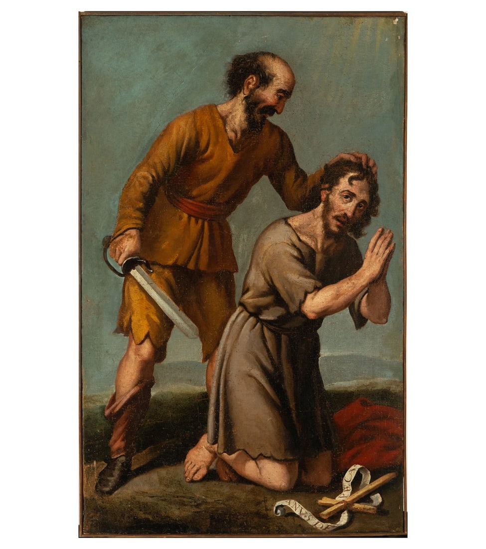 The Beheading of Saint John the Baptist, in the manner of Antonio Palomino y Velasco (Córdoba, 1655: Oil on canvas, 101 x 63 cm