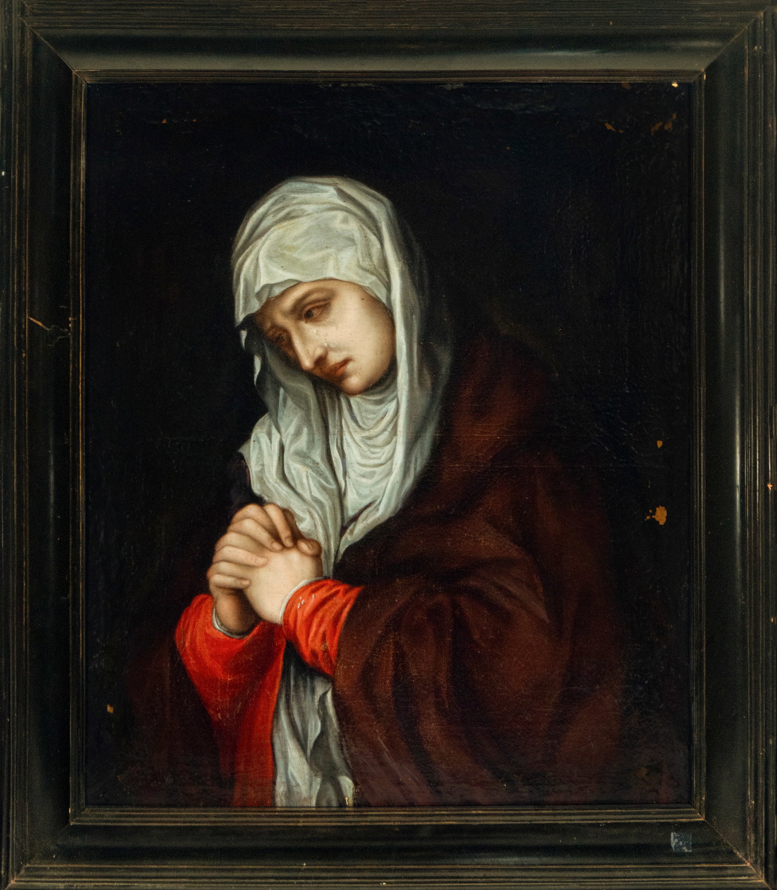 CIRCLE OF TITIAN, ITALIAN SCHOOL OF THE 17TH CENTURY: Oil on canvas. Dimensions: 75 x 63 cm without frame, 92 x 78 cm with frame