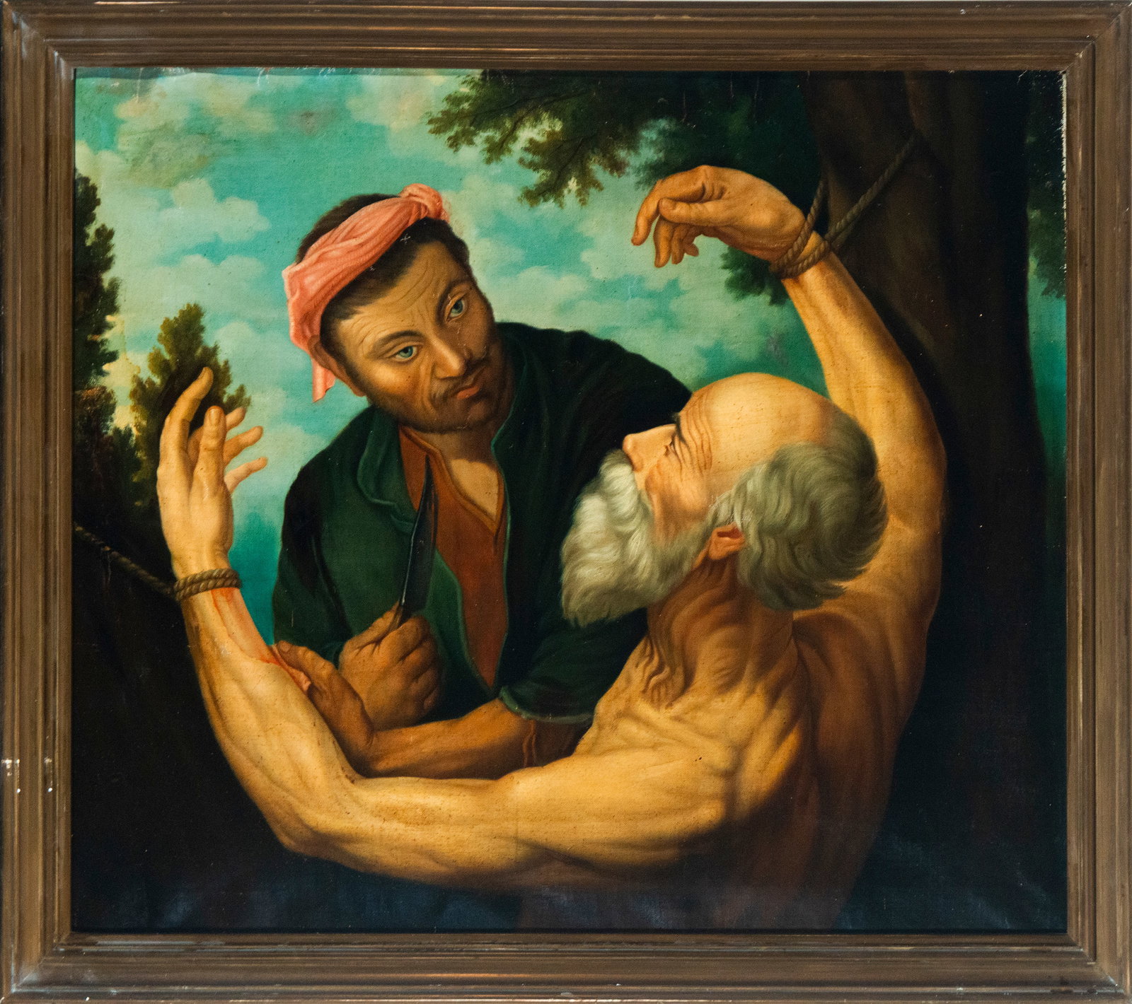 After José de Ribera, the Martyrdom of Saint Bartholomew: Measurements: 73 cm x 62 cm and 81 cm (incomplete)