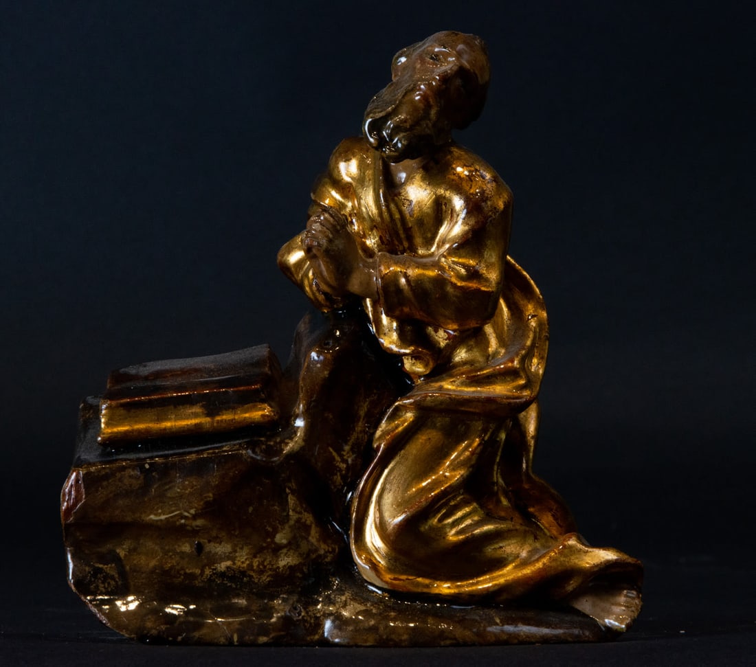 The Tears of Saint Peter, 17th century French or Italian work: Measurements: 14 x 13 x 6 cm
