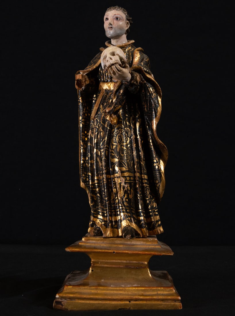 St Francis of Asissi, 18th century Mexican New Spanish colonial school: Measurements: 31 x 13 x 11 (overall)