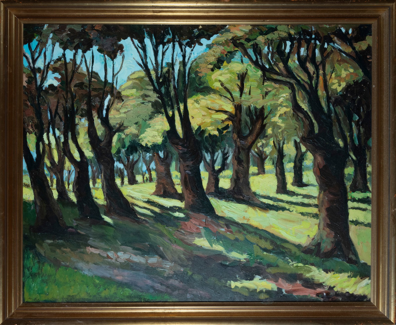 Madrid School, Bosque, 19th-20th century: Oil on canvas, framed dimensions: 85 x 70 cm, canvas dimensions: 75 x 63 cm