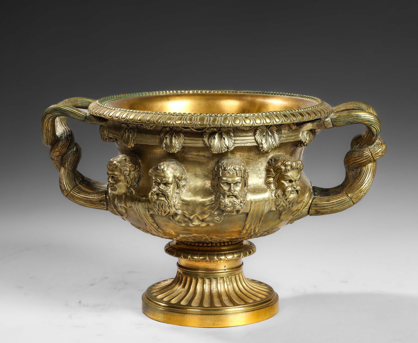 Medici Grand Tour Cup with Greek Satyrs in the Classical Greek Style, in Bronze. 18th Century (1 of 4)