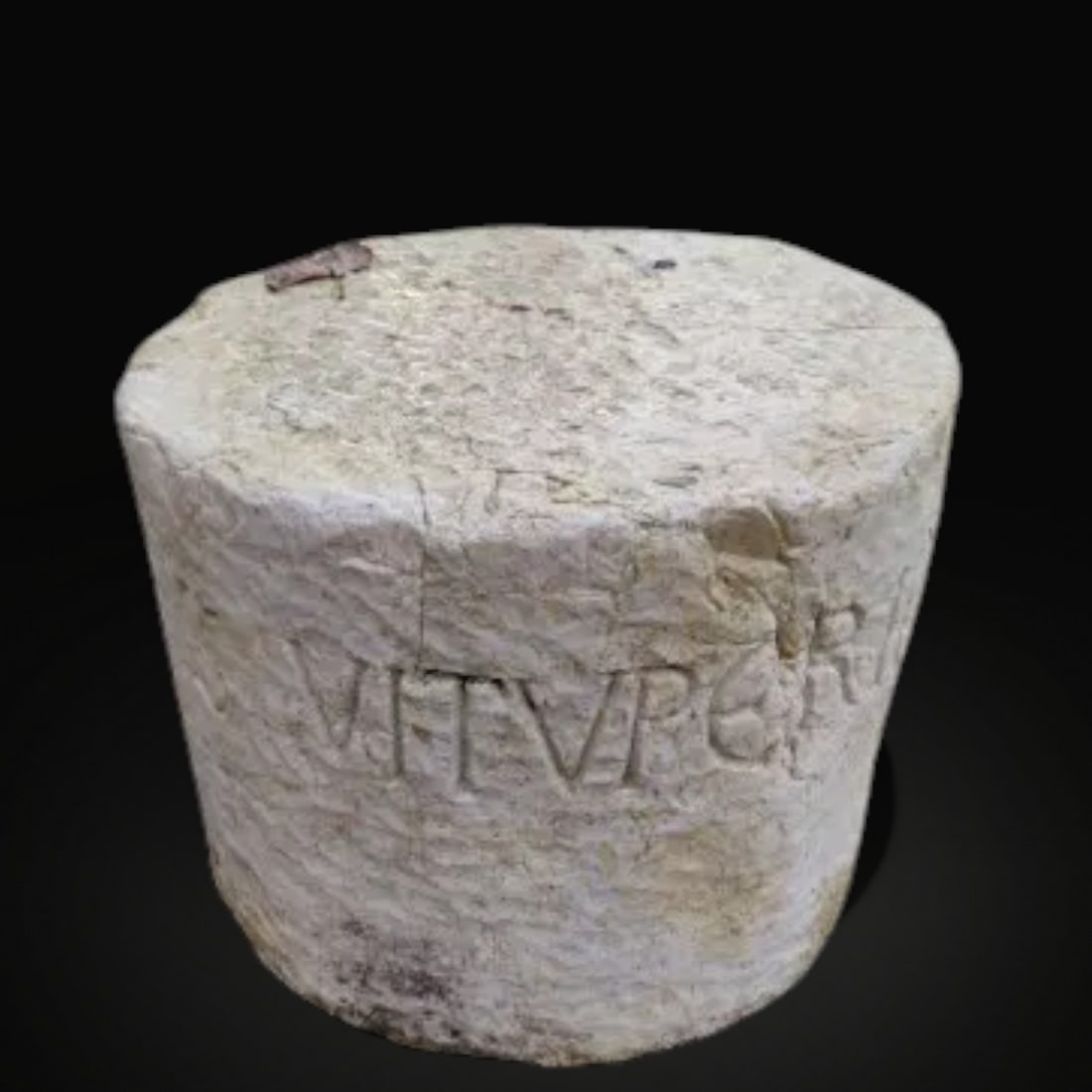 Stone of Reproach, Italy, 20th century: Carved stone. Measurements: height 40 cm; diameter 50 cm. A unique sculpture with strong symbolic weight, known as the Stone of Vituperation, linked to an ancient practice of public humiliation applie