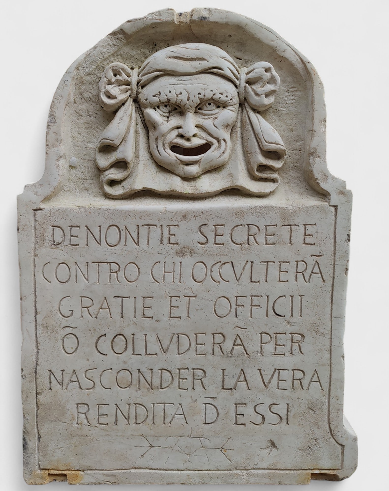 Relief "Bocca delle Denunce" in carved marble, Italy (1 of 4)