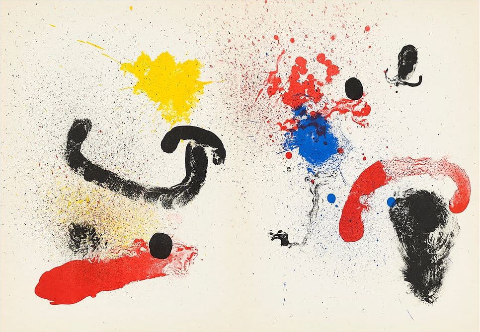 JOAN MIRÓ (Barcelona, 1893 - Palma de Mallorca, 1983) - Untitled (Album 19): Lithograph on Prescol extra offset paper. Dimensions: 30.4 x 43.9 cm. Edition of 1,250 unnumbered copies. This work is part of the publication ?lbum 19, edited by the Sala Gaspar in Barcelona on the o