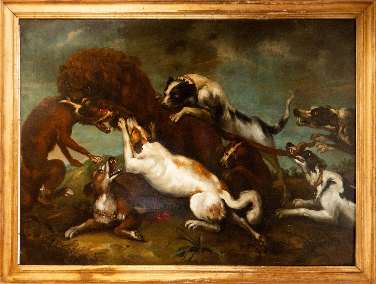 Large Flemish Hunting Scene, in the style of PAUL DE VOS (Hulst, 1595-Antwerp, 1678) (1 of 5)