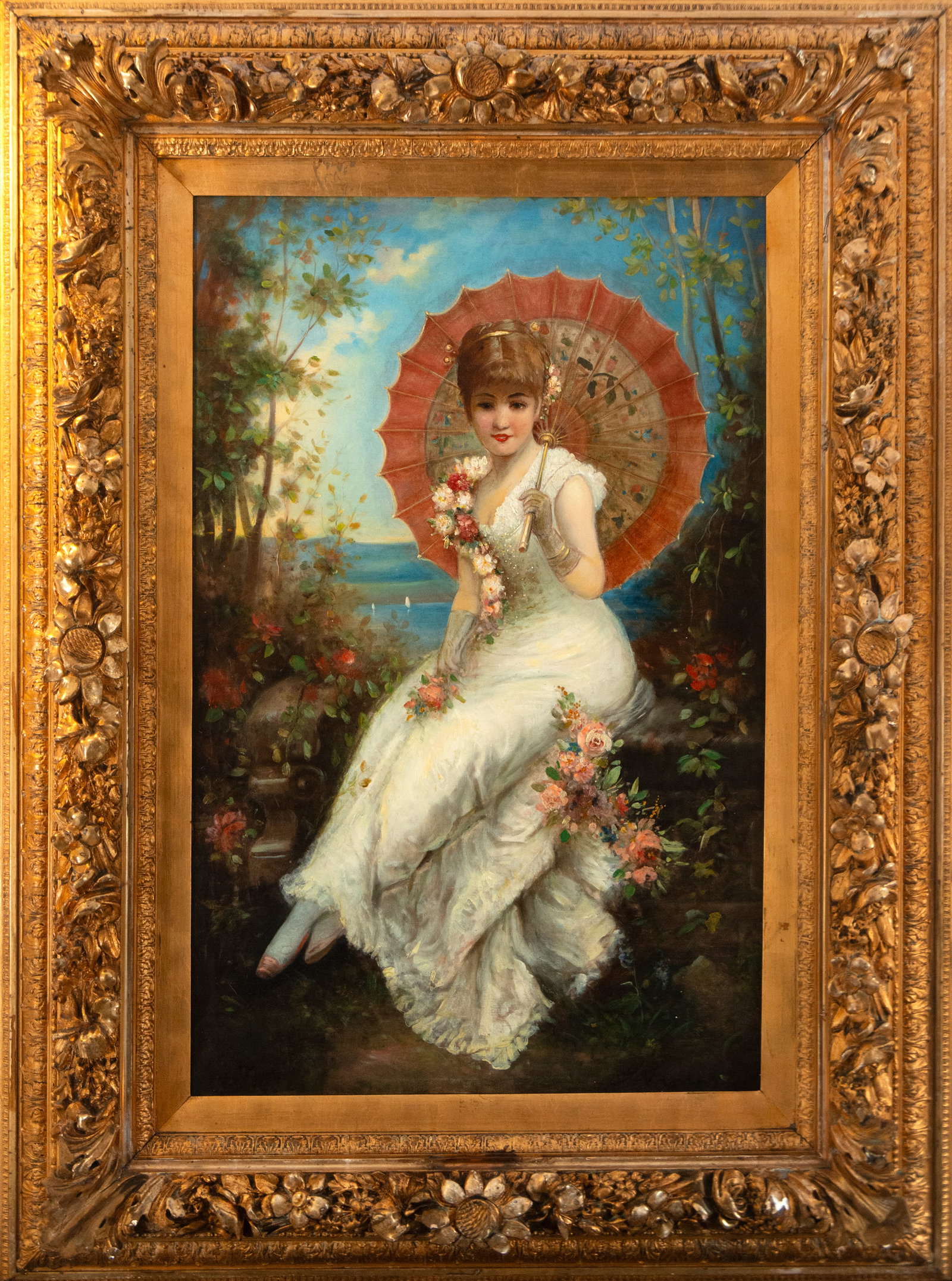 Philippine School of the 1900s, portrait of a lady, 19th century: Oil on canvas. Signature not readily visible. Dimensions: 106 x 70 cm; 152 x 111 cm with frame.