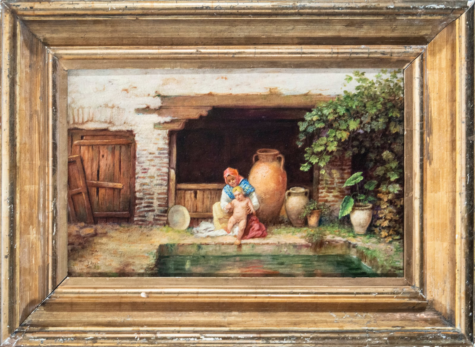 The First Bath, José Arpa (Carmona, 1858-Seville, 1952) 19th century (1 of 7)