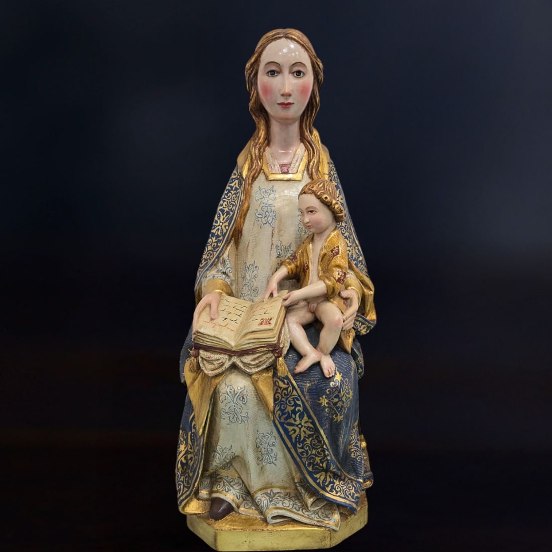 Neo-Gothic Virgin, based on South Flemish Gothic models, 19th-20th century (1 of 4)