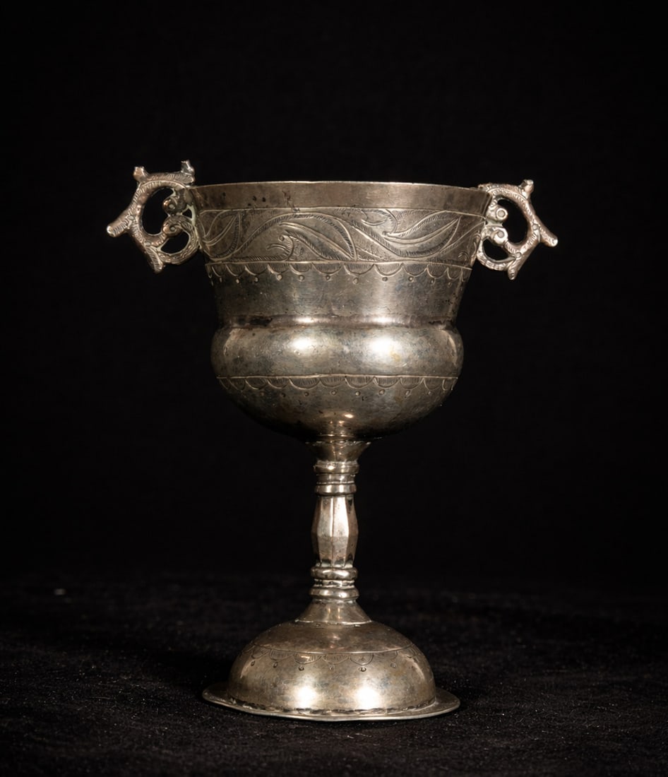 Rare colonial silver chocolate cup from New Granada, 17th-18th century (1 of 3)