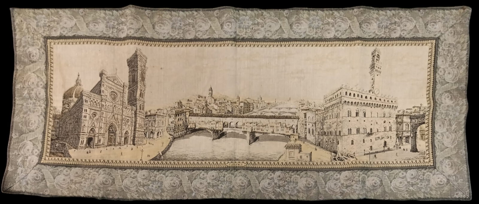Tapestry with a view of Florence, Italian style, 20th century (1 of 5)
