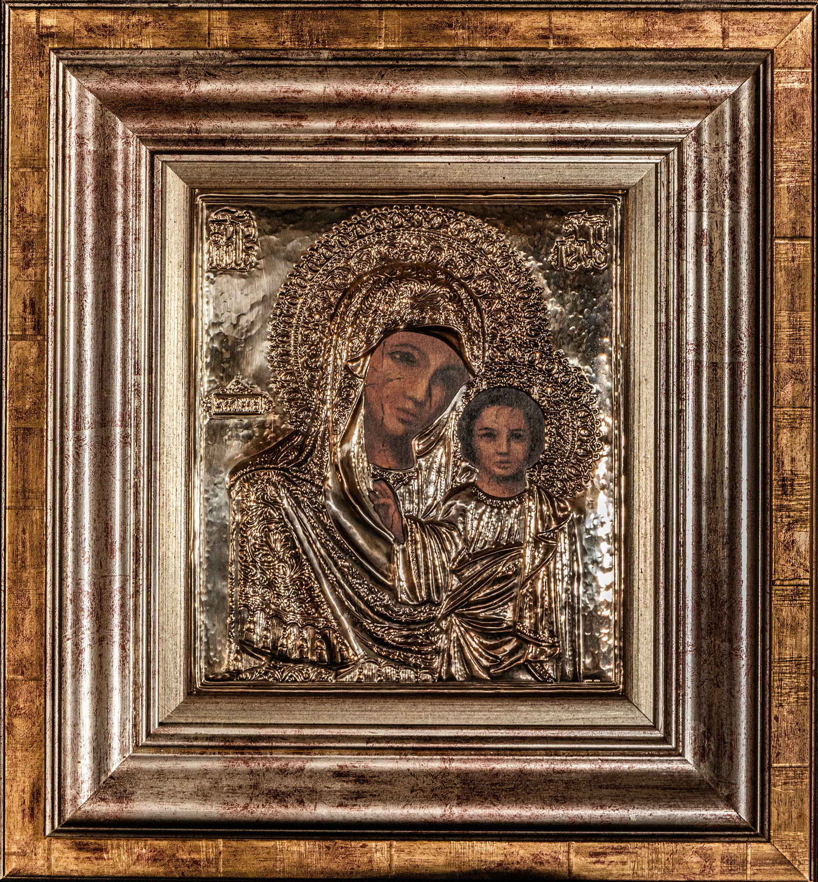 Icon of the Virgin and Child, Orthodox School, 20th Century, with seal (1 of 7)